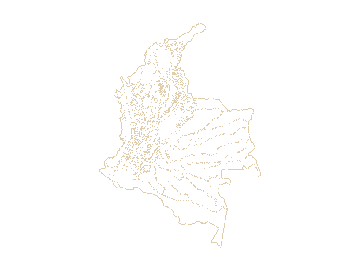 Mapa de las regiones cafeteras de Colombia